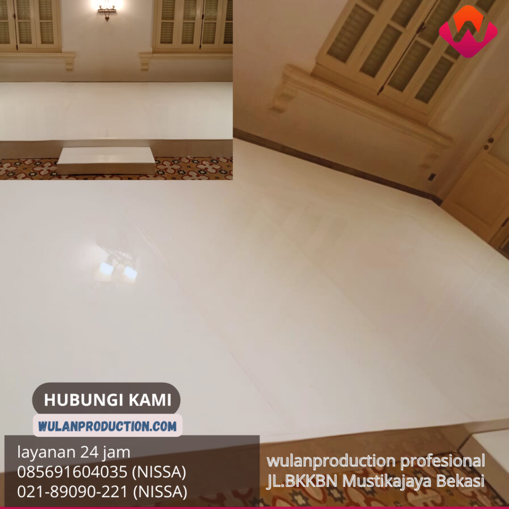 Rental Panggung Putih Melaminto Desain Kotak Di Depok