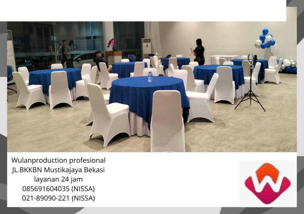 Jasa Sewa Round Table Topping Biru Jakarta