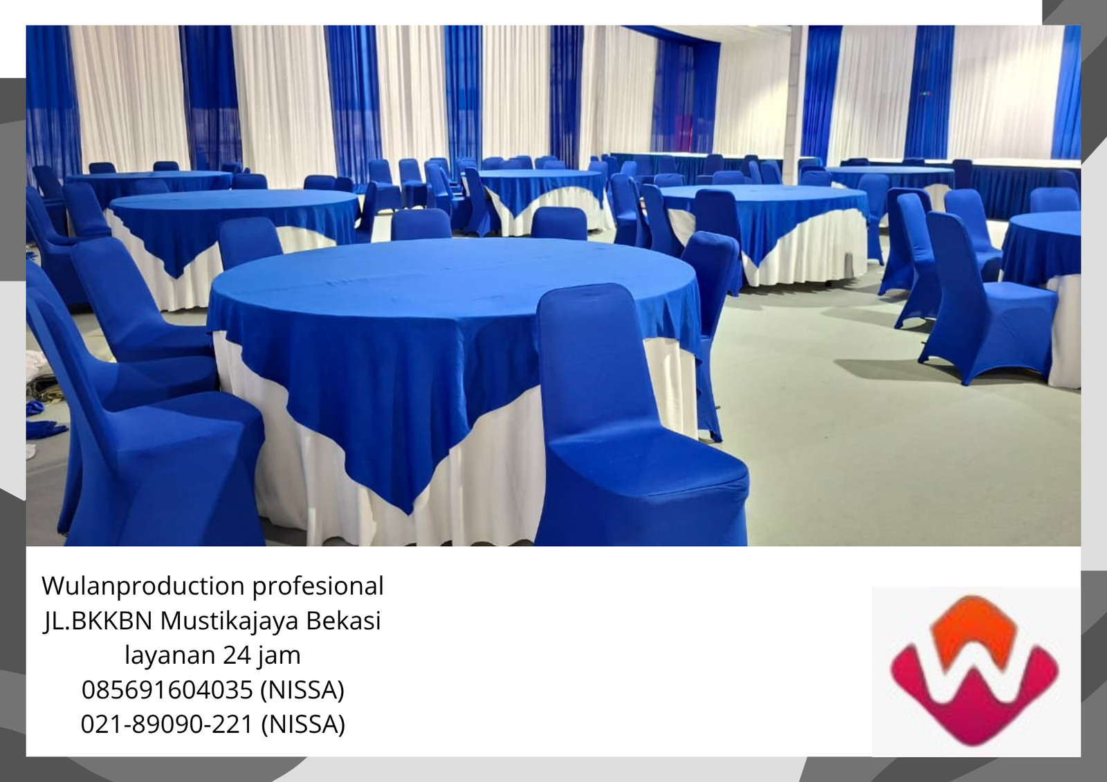 Jasa Sewa Round Table Topping Biru Jakarta