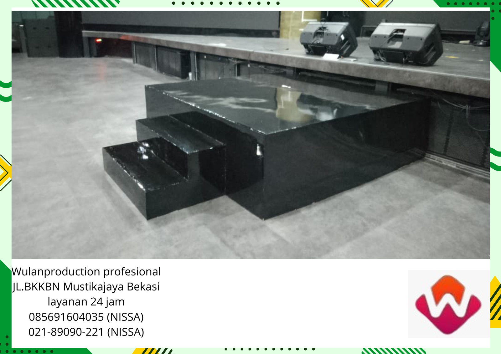 Pusat Sewa Panggung Stage Melaminto Hitam Bandung