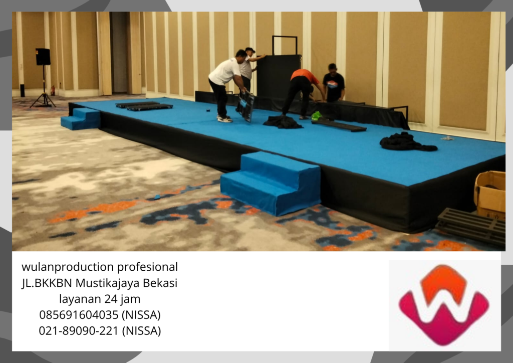 Rental Panggung Indor Karpet Biru Ukuran 2x2m Jakarta