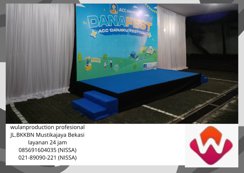 Rental Panggung Indor Karpet Biru Ukuran 2x2m Jakarta