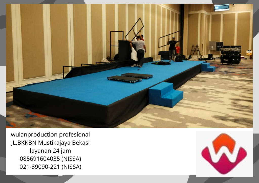 Rental Panggung Indor Karpet Biru Ukuran 2x2m Jakarta