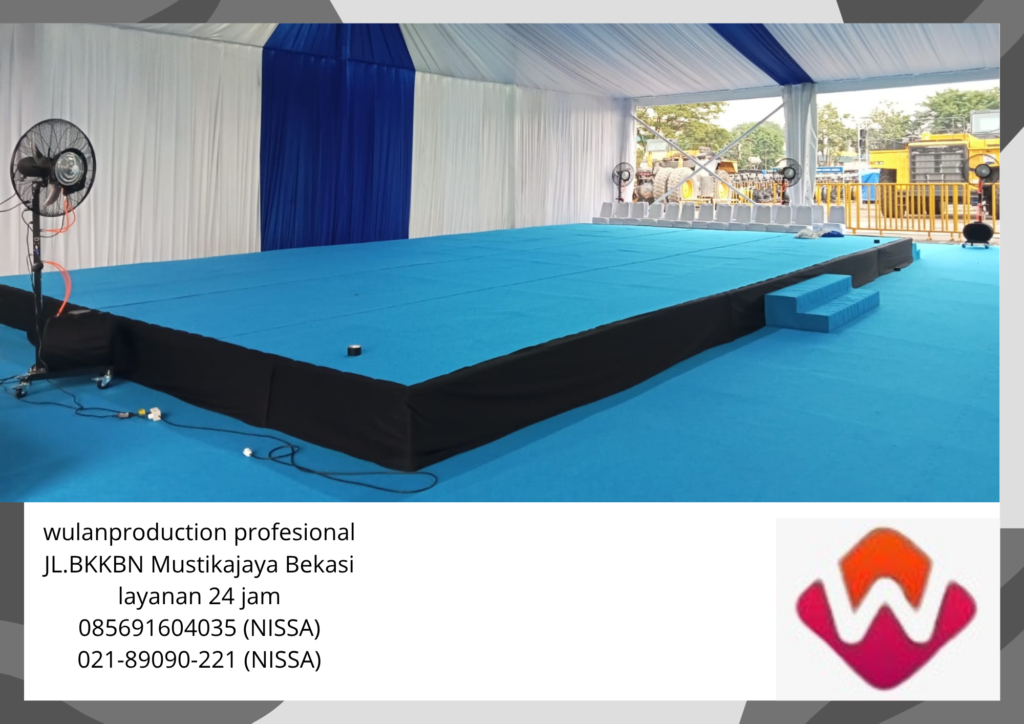 Rental Panggung Indor Karpet Biru Ukuran 2x2m Jakarta