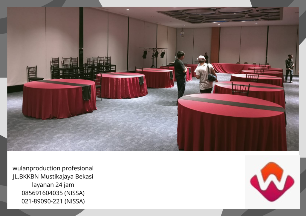 Sewa Aneka Ukuran Round Table Dan Cover Bogor