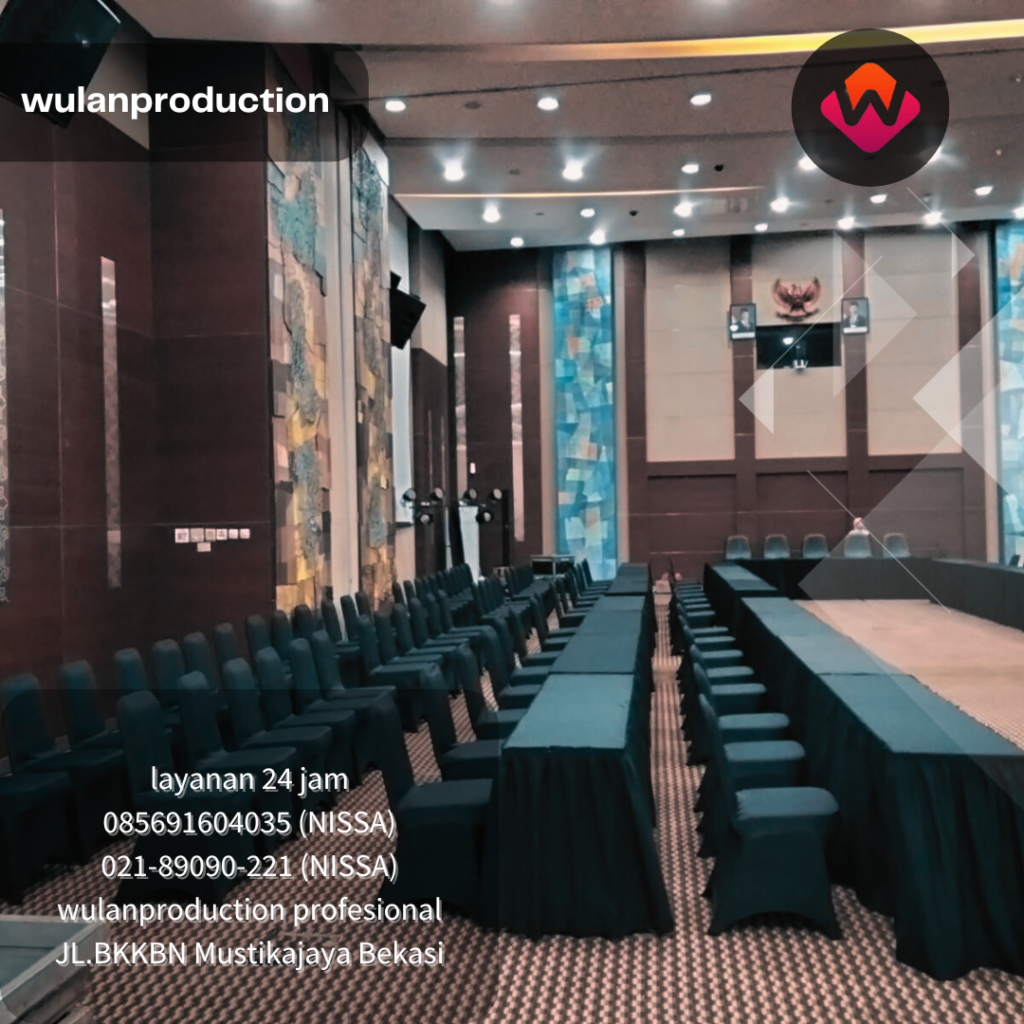 Sewa Meja Kotak & Kursi Cover Hitam Jakarta