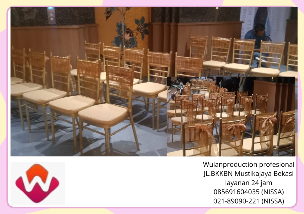Vendor Sewa Kursi Tiffany Kayu Gold Karawang
