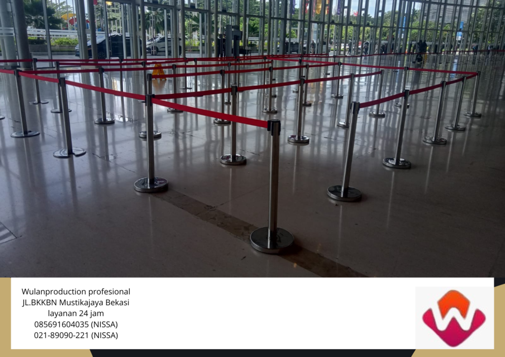 Pusat Sewa Partisi Dan Tiang Antrian Pita Merah bandung