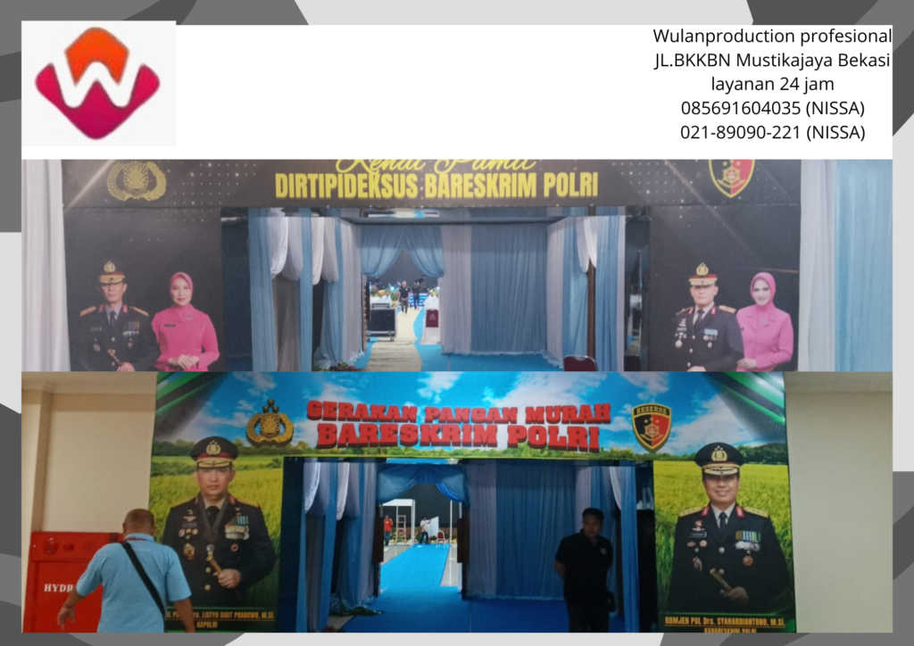 Sewa Backdrop Fin Flexy China Event Bareskrim bandung