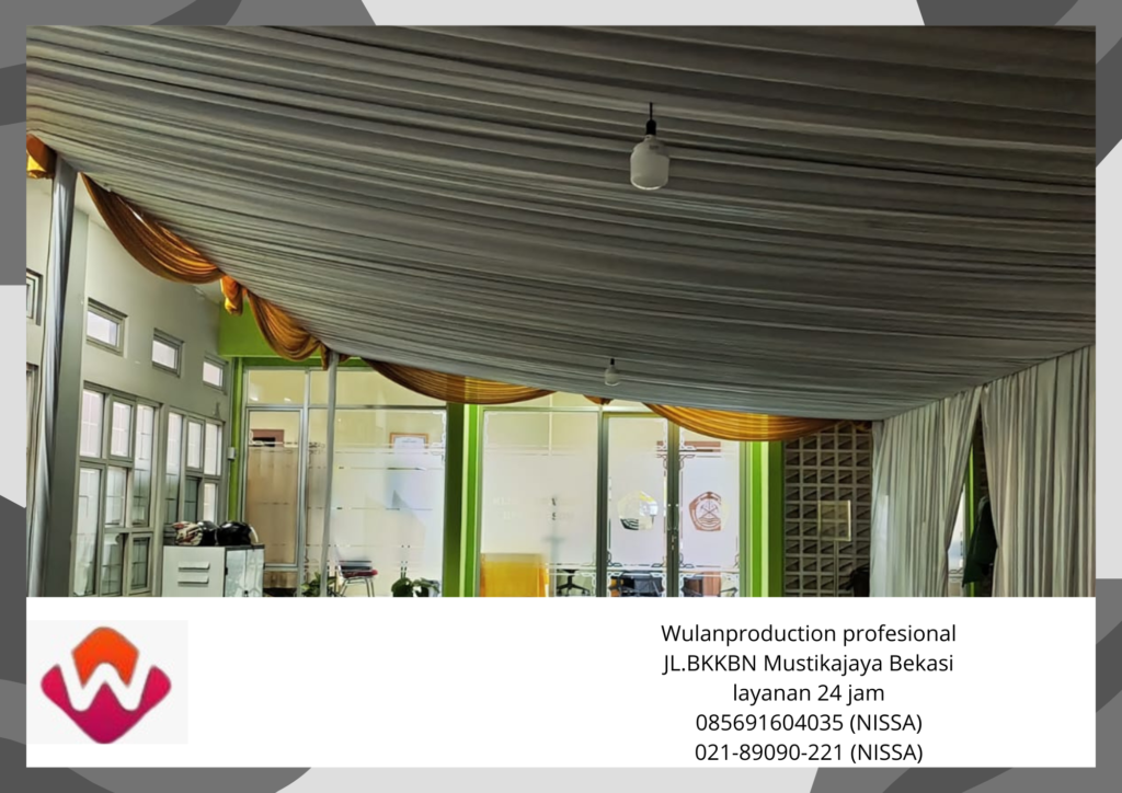 Rental Tenda Serut Kain Rempel Putih Bekasi