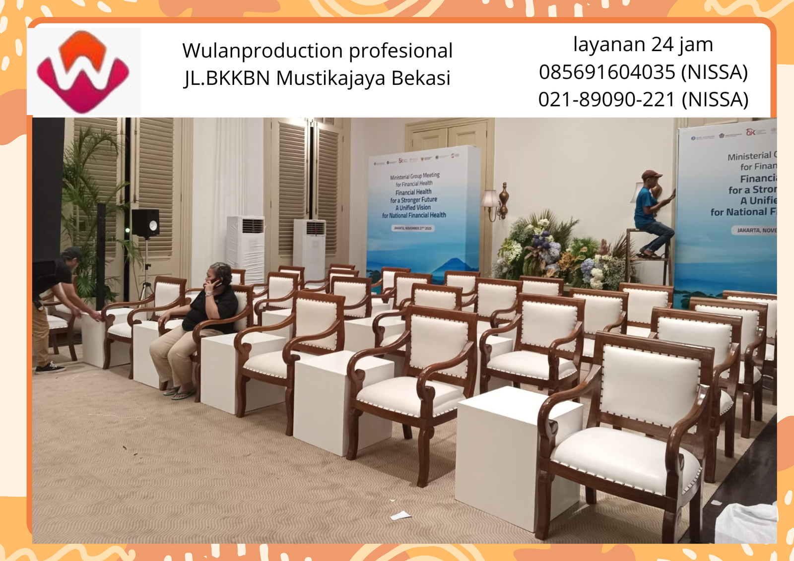 Rental Kursi VIP Type Arm Chairs Kayu Area Jabodetabek
