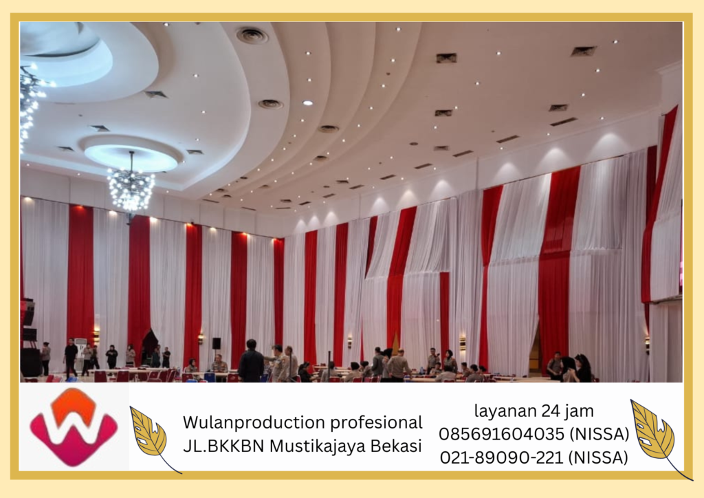 Vendor Sewa Tirai Putih Merah Filamin Jakarta