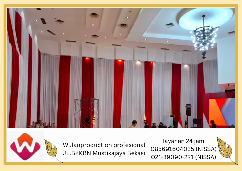 Vendor Sewa Tirai Putih Merah Filamin Jakarta