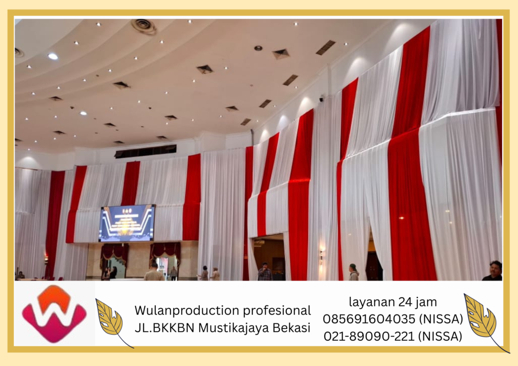 Vendor Sewa Tirai Putih Merah Filamin Jakarta