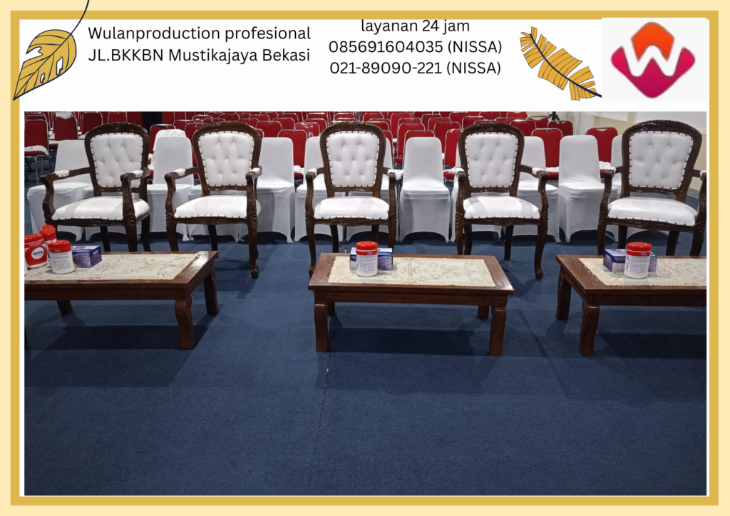 Rental Arm Chairs Set Meja Kayu VIP Jakarta