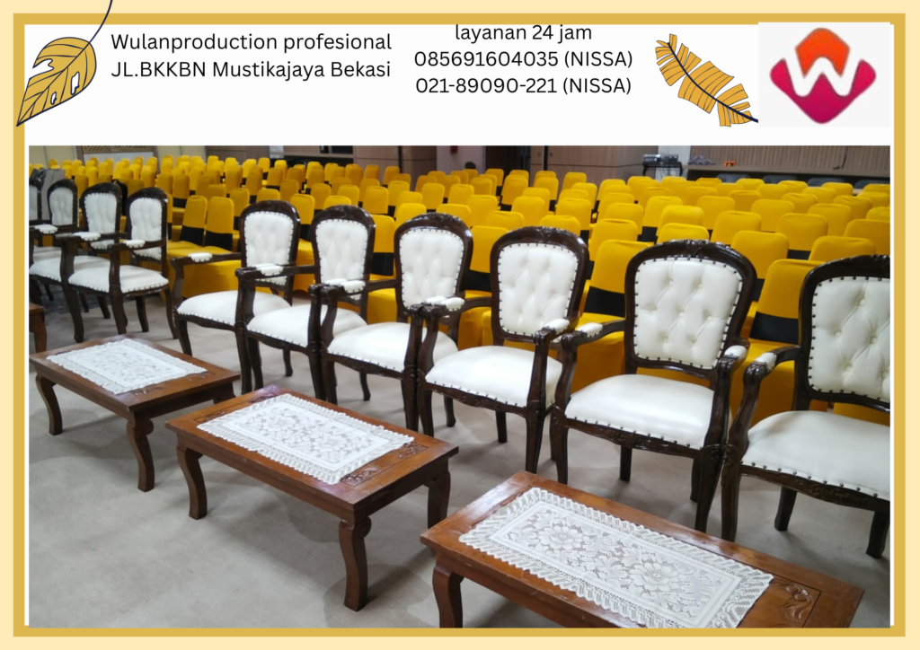 Rental Arm Chairs Set Meja Kayu VIP Jakarta