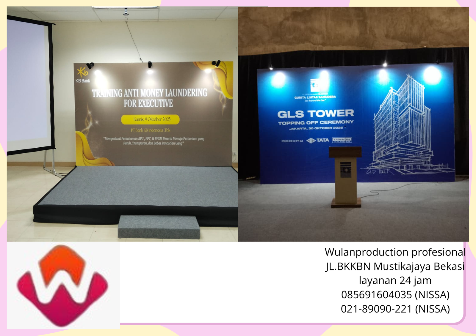 Rental Backdrop Set Lampu sorot Area Terdekat Depok