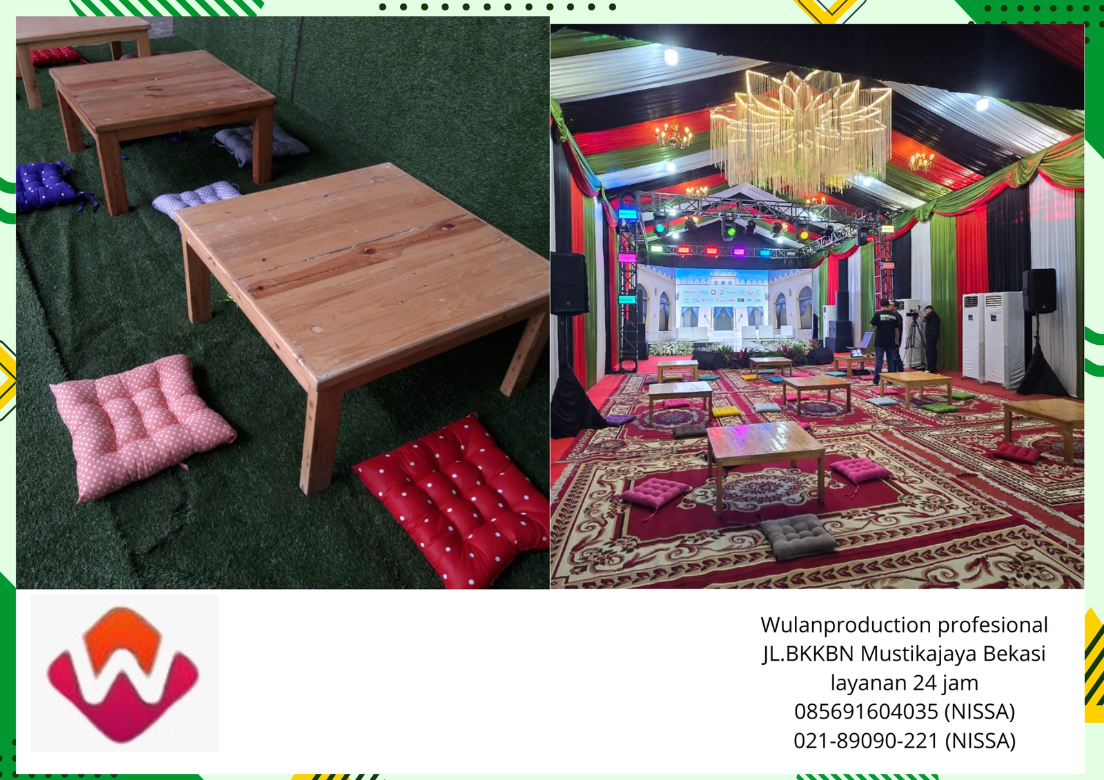 Rental Kursi Dan Meja Lesehan Kotak Area Bekasi