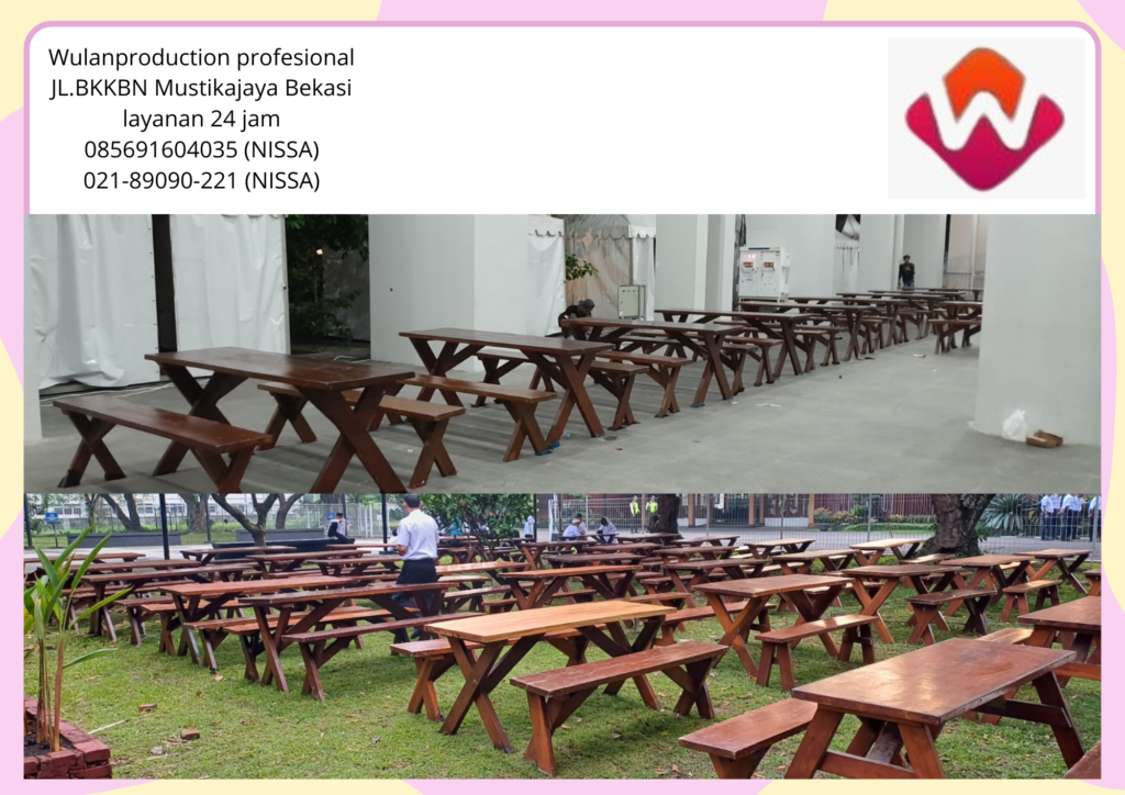 Rental Meja Dan Kursi Taman Kayu Outdoor Jakarta