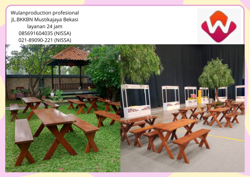 Rental Meja Dan Kursi Taman Kayu Outdoor Jakarta