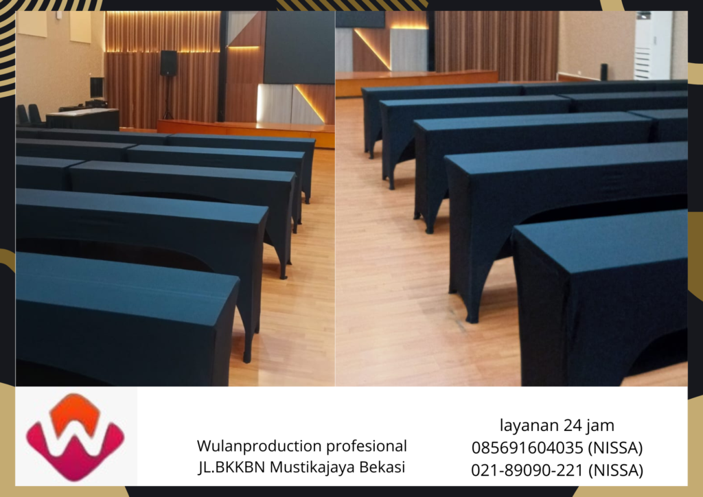 Rental Meja Ibm Cover Hitam Stretch Blok M Jakarta