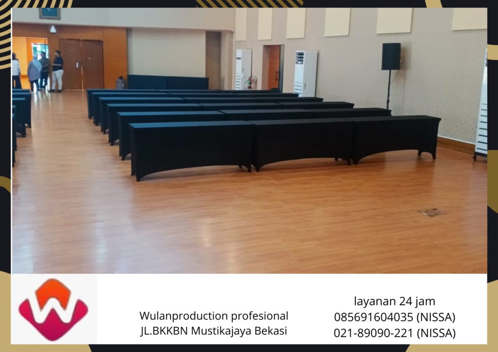 Rental Meja Ibm Cover Hitam Stretch Blok M Jakarta