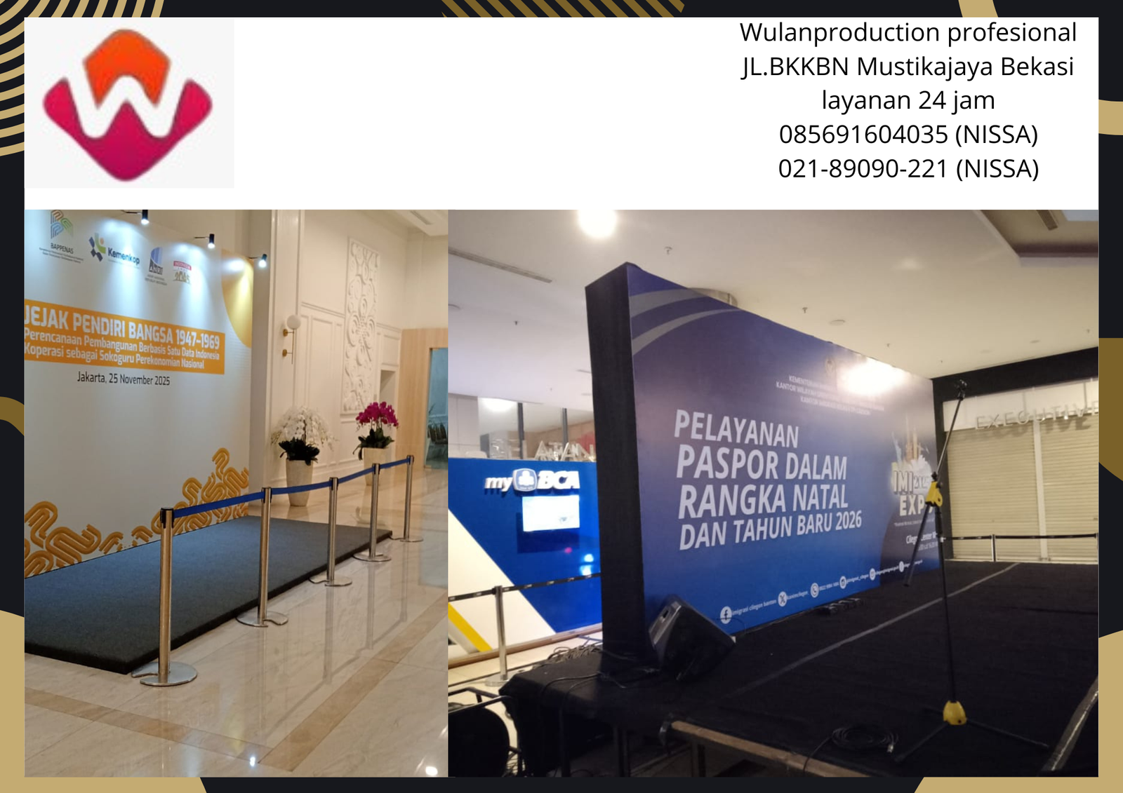 Rental Panggung Dan Backdrop Indoor Area Tambun Selatan