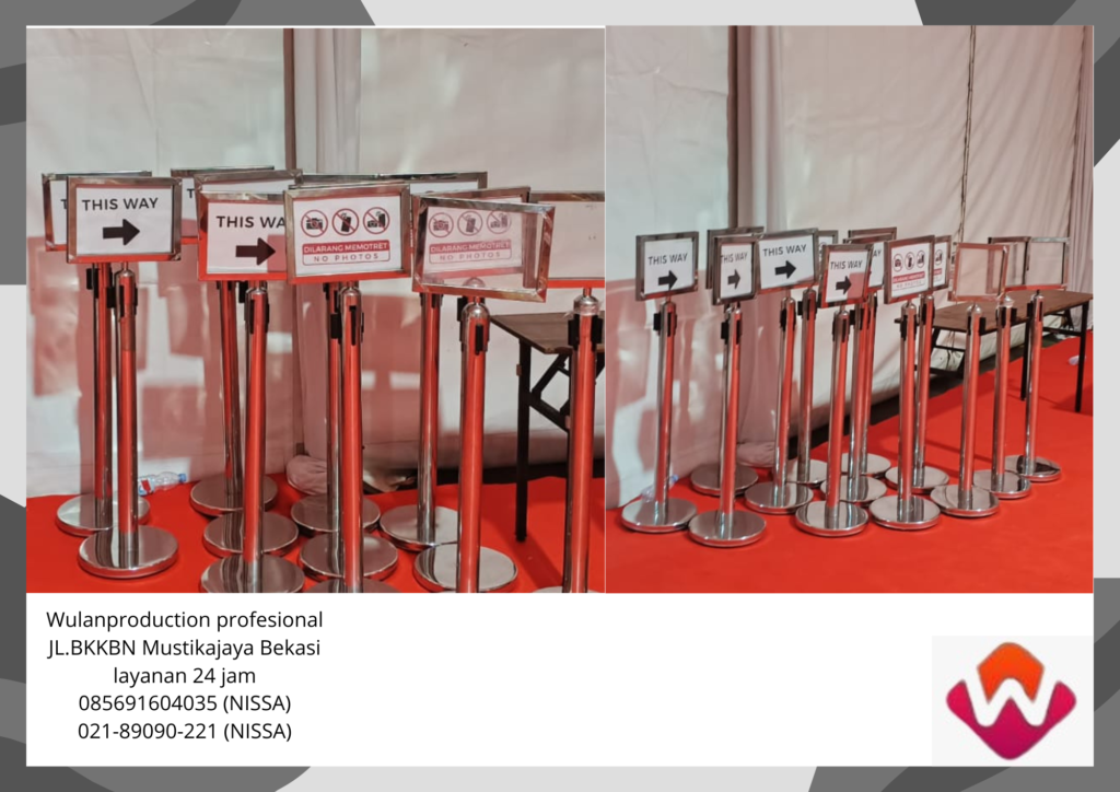 Rental Tiang Sign Papan Petunjuk Stainless Area Karawang