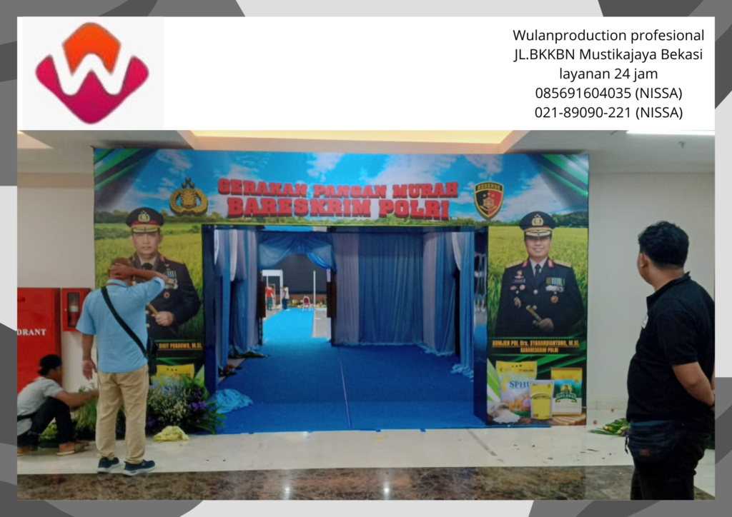 Sewa Backdrop Fin Flexy China Event Bareskrim bandung