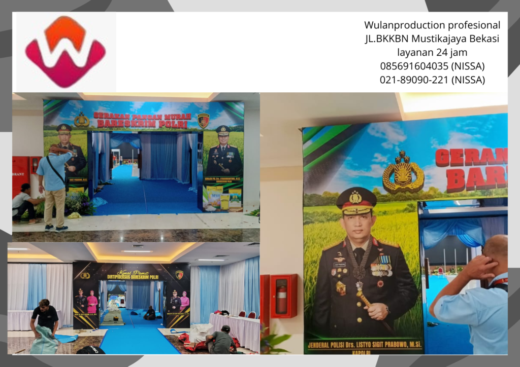 Sewa Backdrop Fin Flexy China Event Bareskrim bandung
