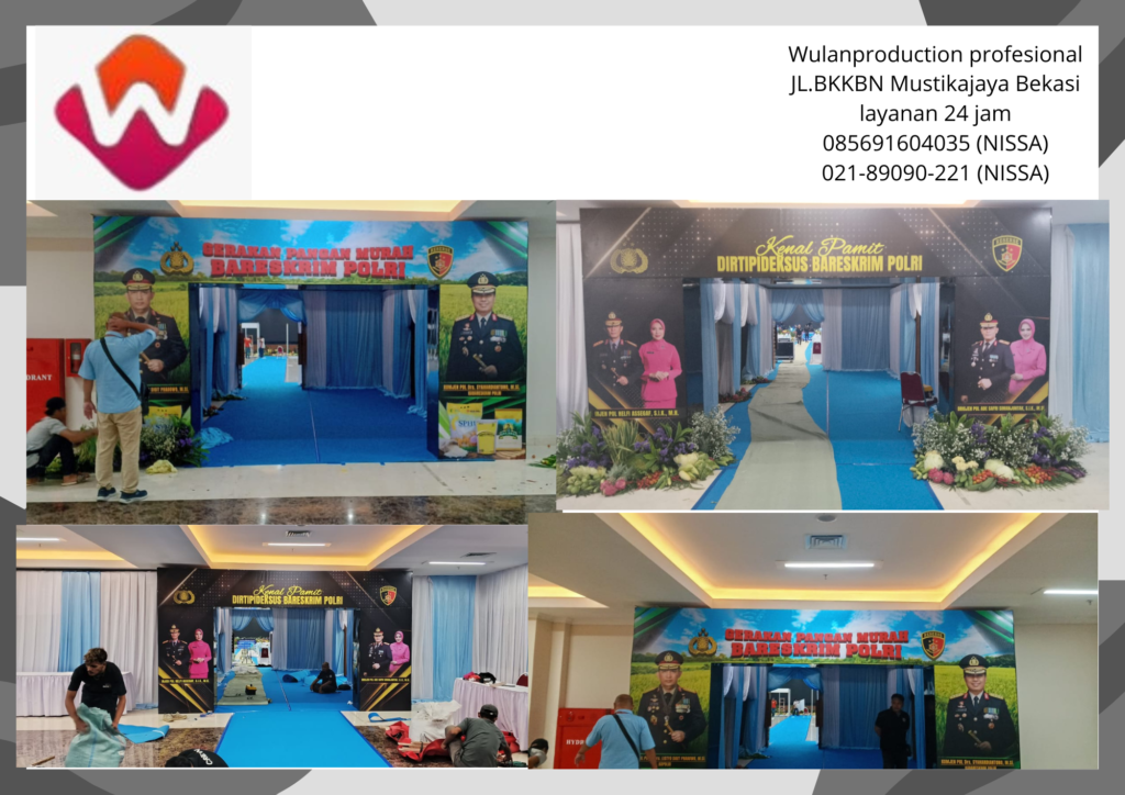 Sewa Backdrop Fin Flexy China Event Bareskrim bandung