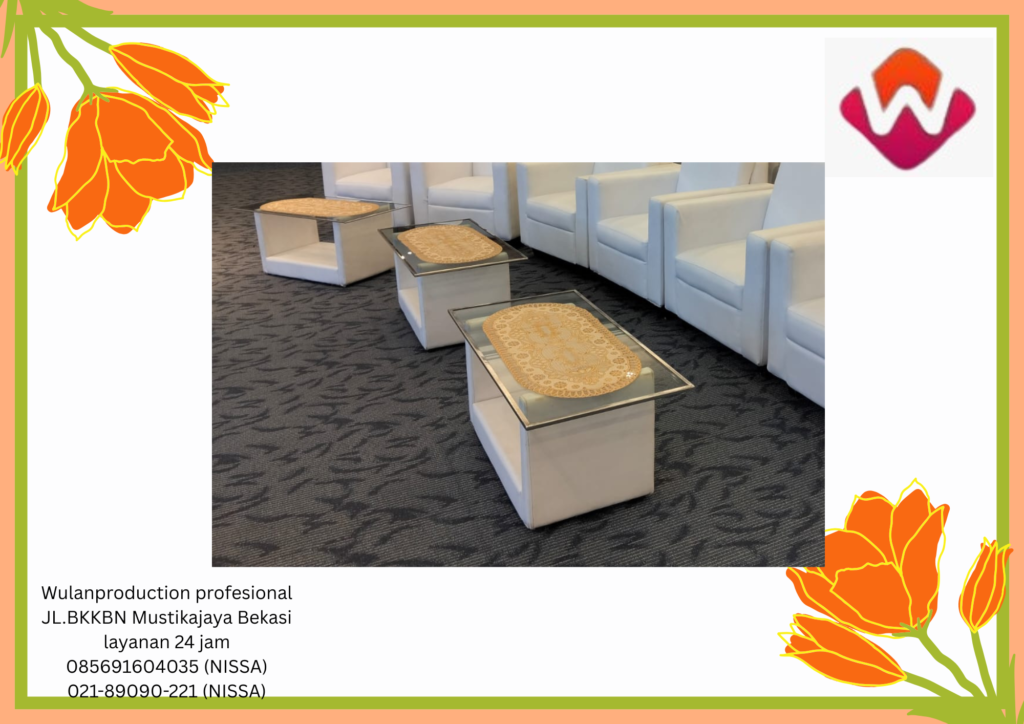 Sewa Meja ViP Type Kaca Frame Hitam Jakarta