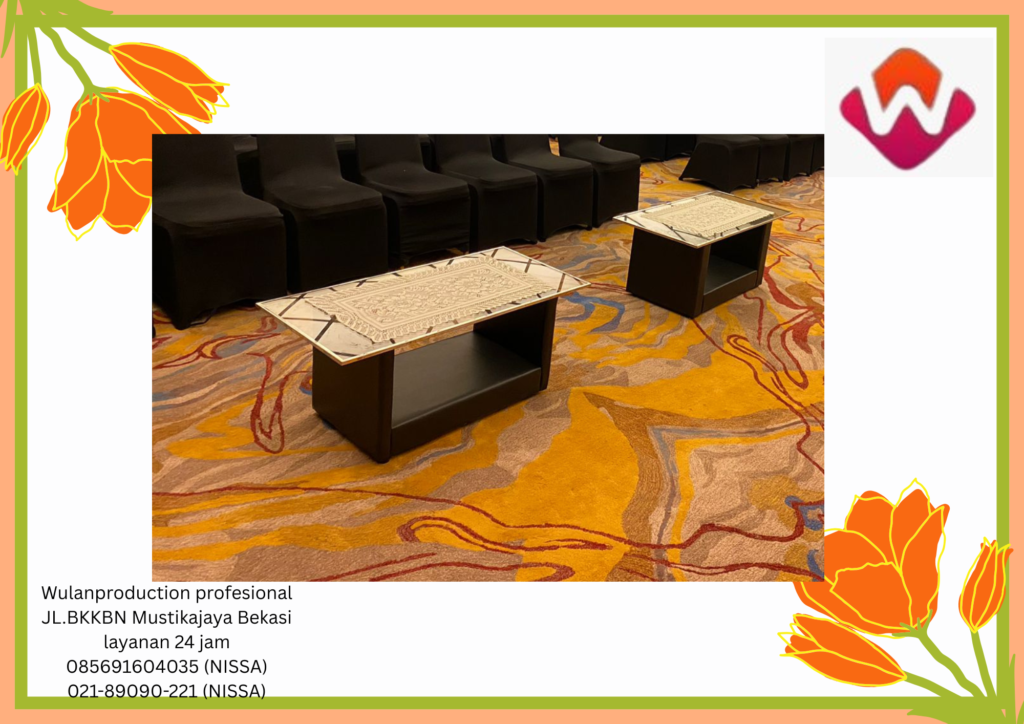 Sewa Meja ViP Type Kaca Frame Hitam Jakarta