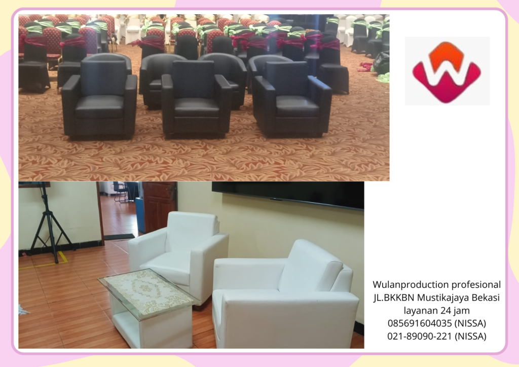 Rental Sofa Warna Hitam Dan Putih Type Single di Bandung