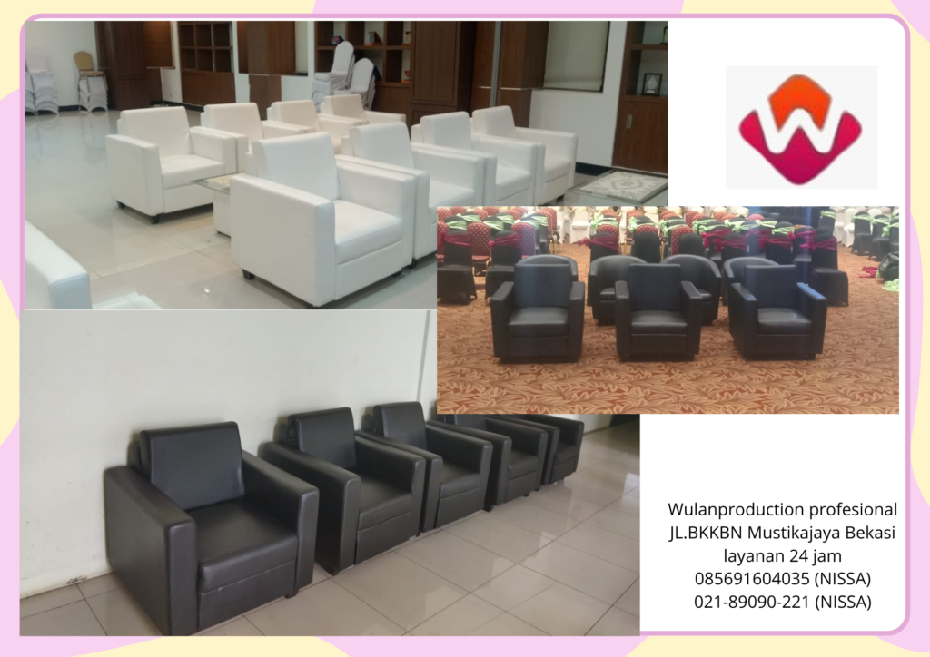 Rental Sofa Warna Hitam Dan Putih Type Single di Bandung