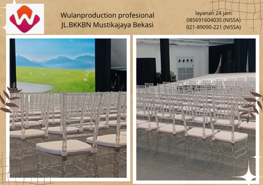 Vendor Sewa Kursi Tiffany Type Kayu Dan Acrylic VIP Jakarta
