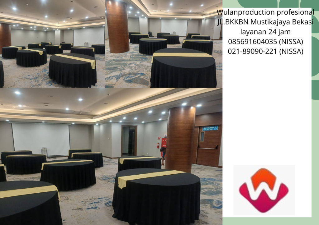 Vendor Sewa Meja Bulat Full Cover Bandung