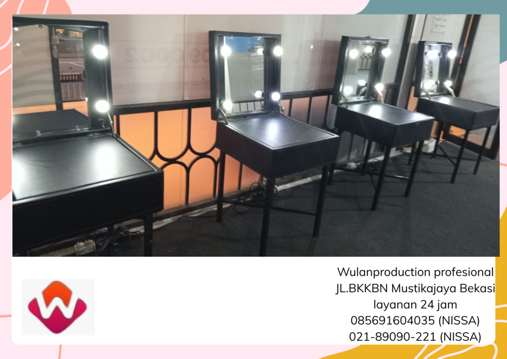 Vendor Sewa Meja Kaca Rias Hitam Area Bekasi