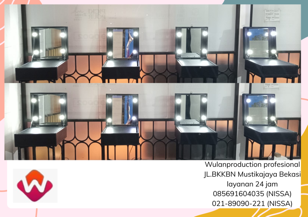 Vendor Sewa Meja Kaca Rias Hitam Area Bekasi