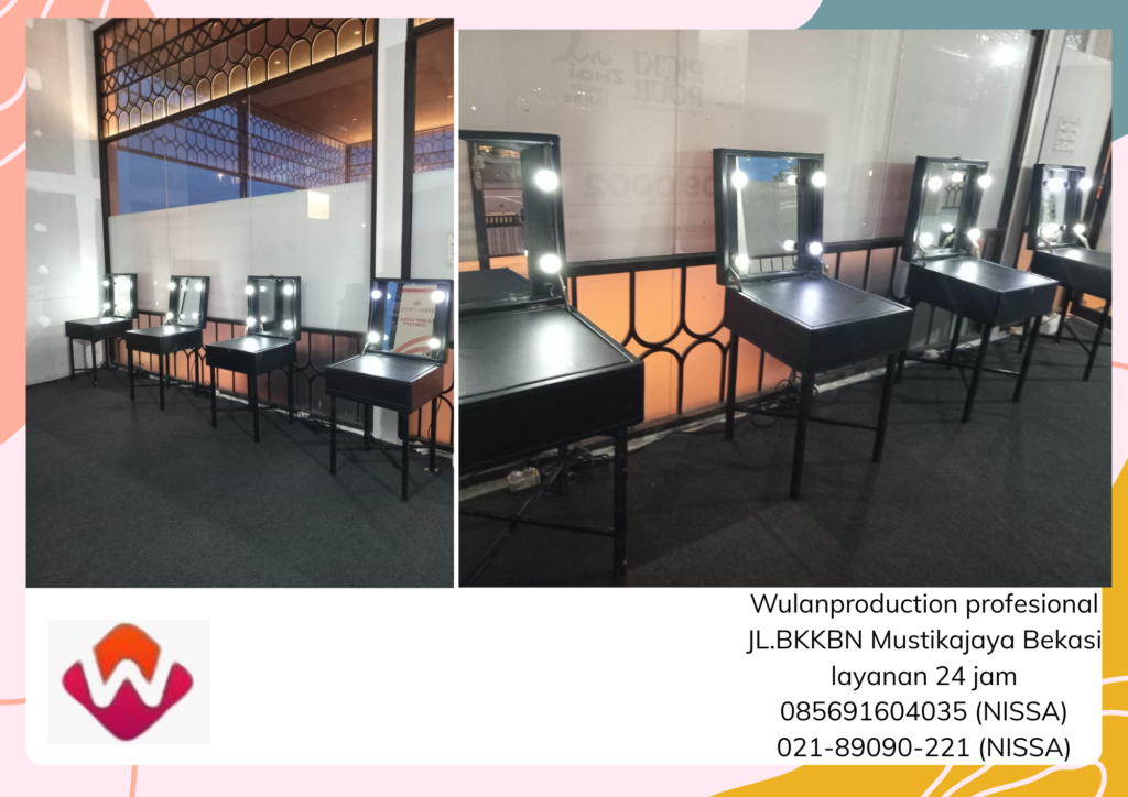 Vendor Sewa Meja Kaca Rias Hitam Area Bekasi