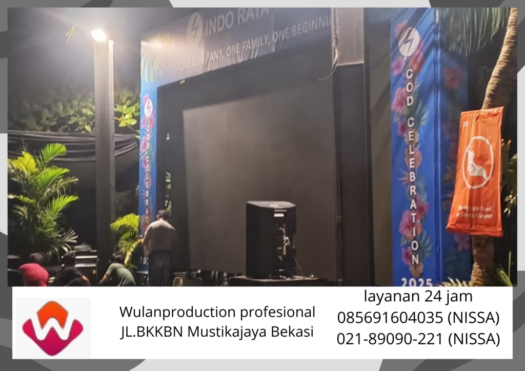 Rental Panggung Fin Karpet Hitam Frame Led  Karawang