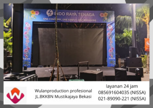 Rental Panggung Fin Karpet Hitam Frame Led Karawang