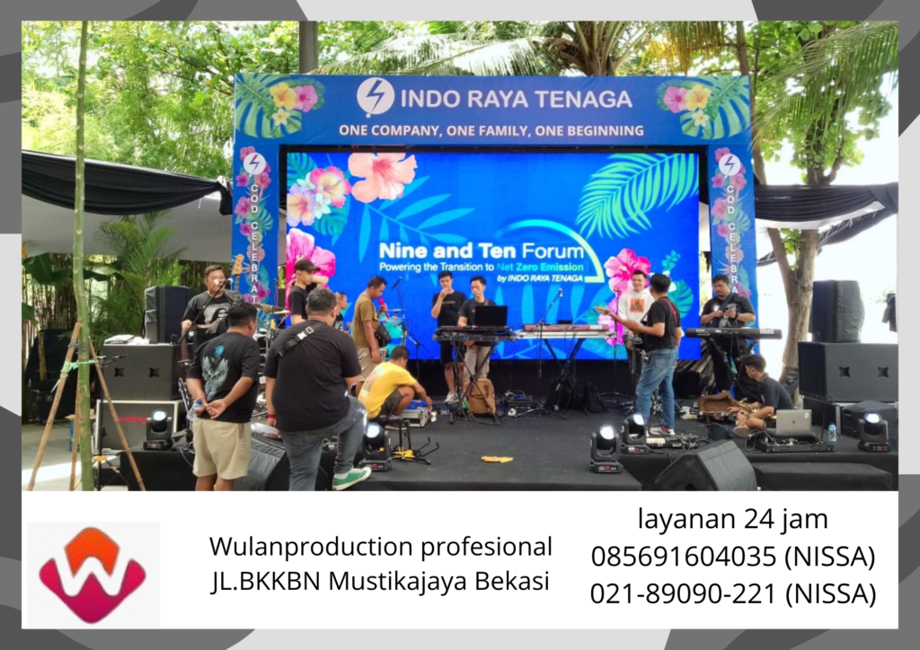 Rental Panggung Fin Karpet Hitam Frame Led  Karawang