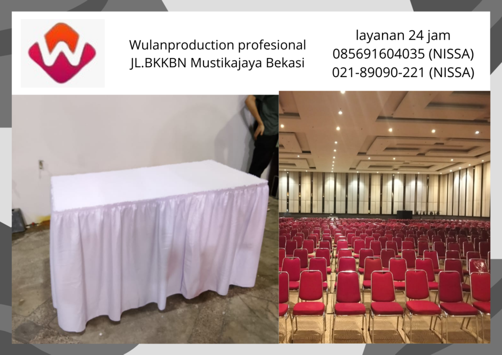 Sewa Kursi Futura Dan Meja Kotak Cover Putih Bekasi
