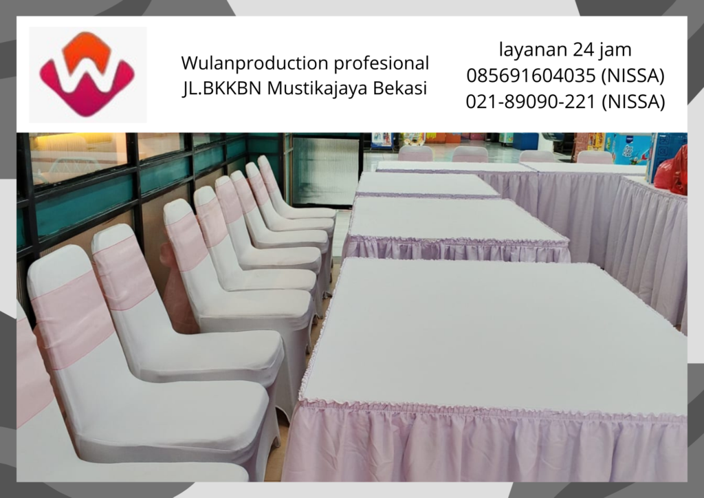 Sewa Kursi Futura Dan Meja Kotak Cover Putih Bekasi