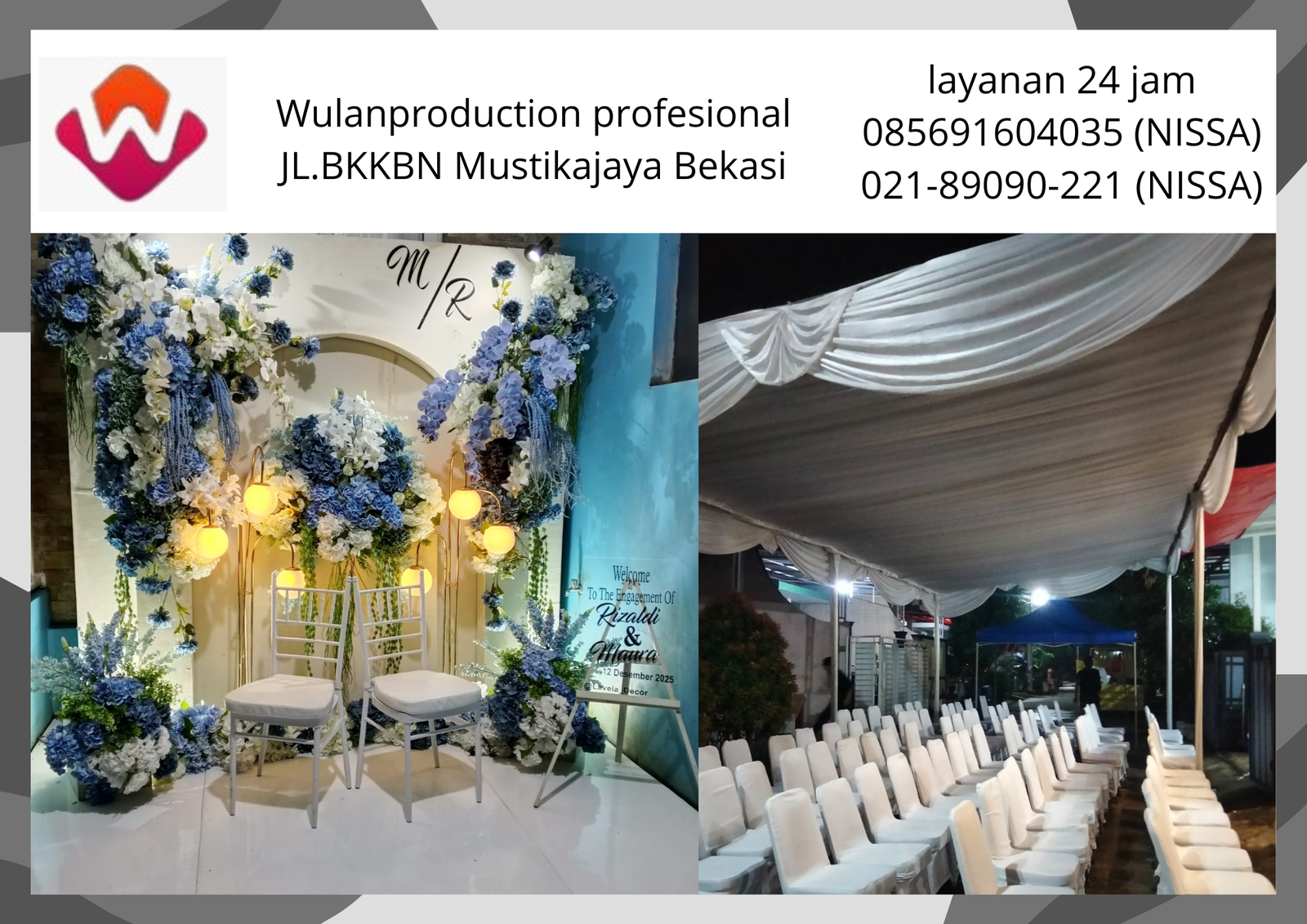 Sewa Tenda Konvensional Dekor Serut Kursi Backdrop Cimanggis