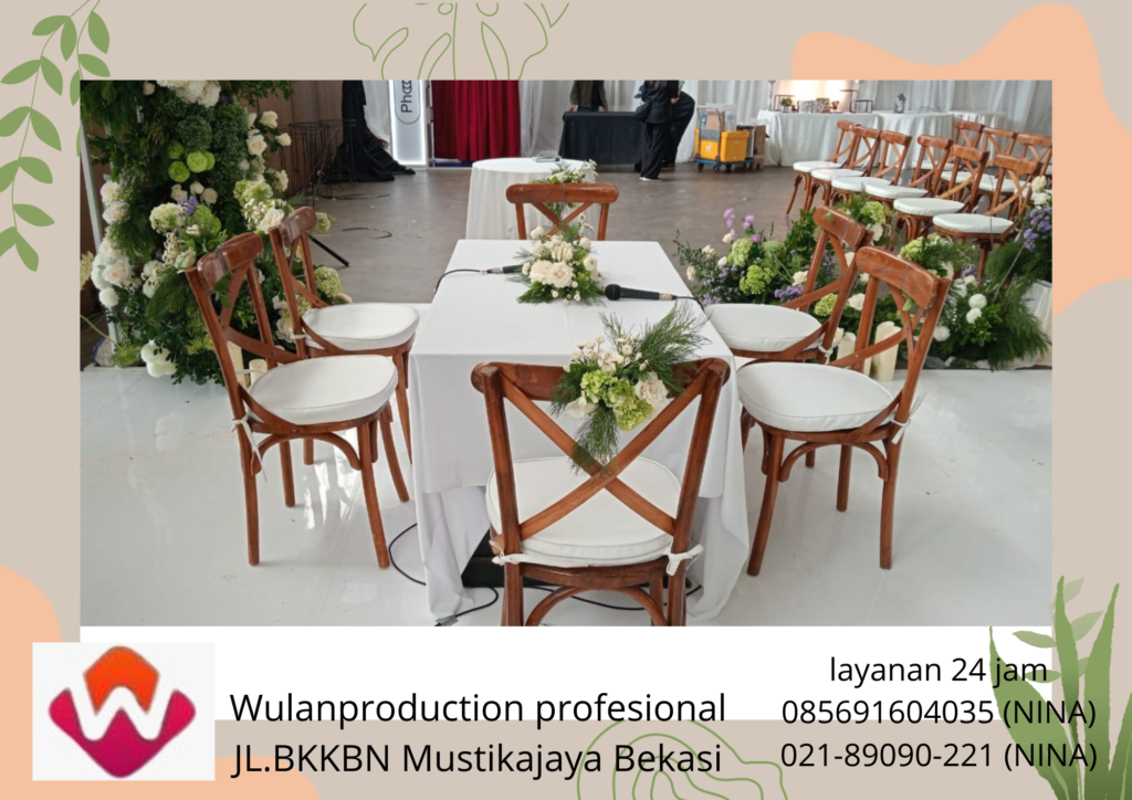 Jasa Sewa Kursi Tiffany Kayu VIP Akad Tangerang Banten