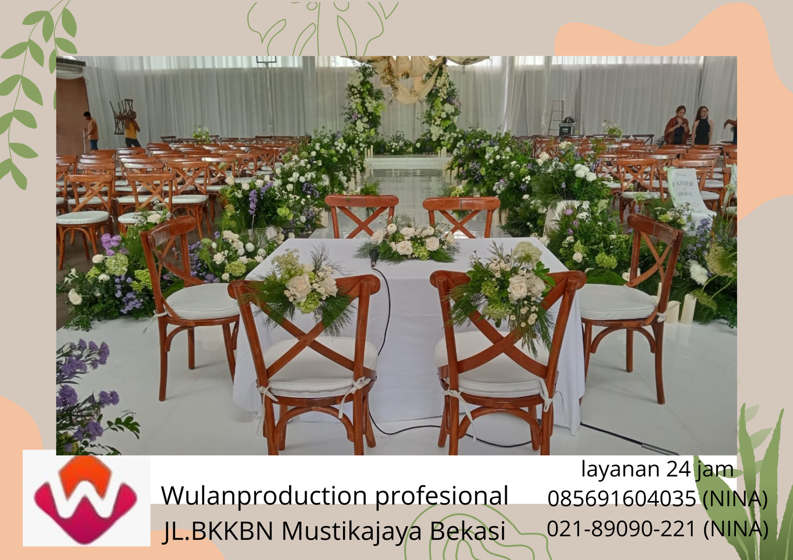 Jasa Sewa Kursi Tiffany Kayu VIP Akad Tangerang Banten
