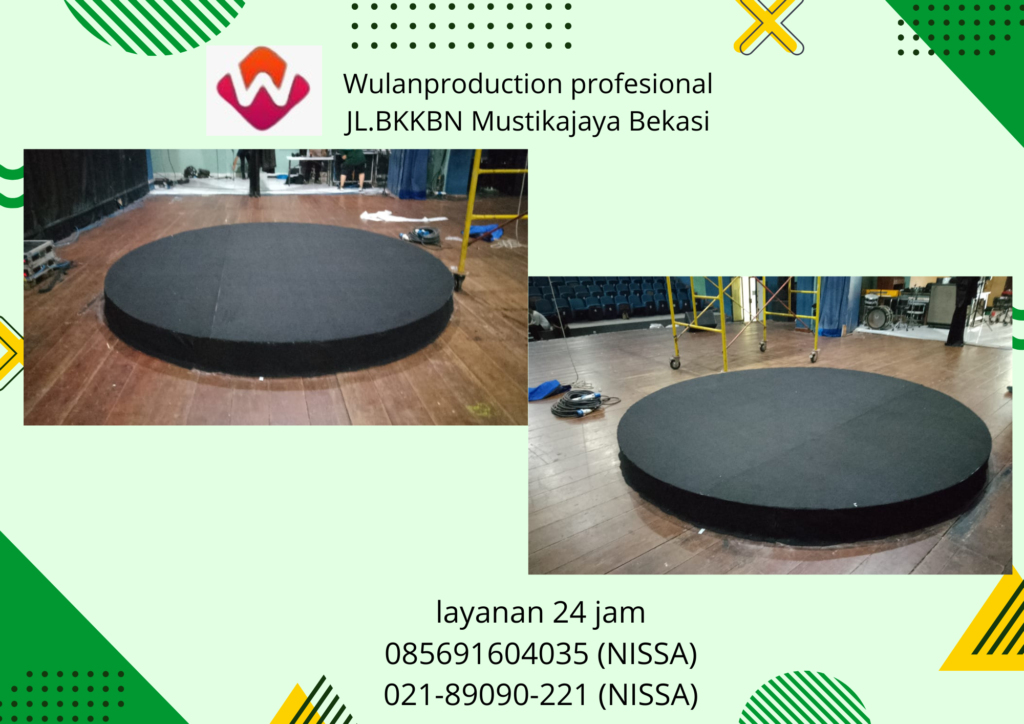 Rental Round Stage Karpet Hitam Area Jakarta