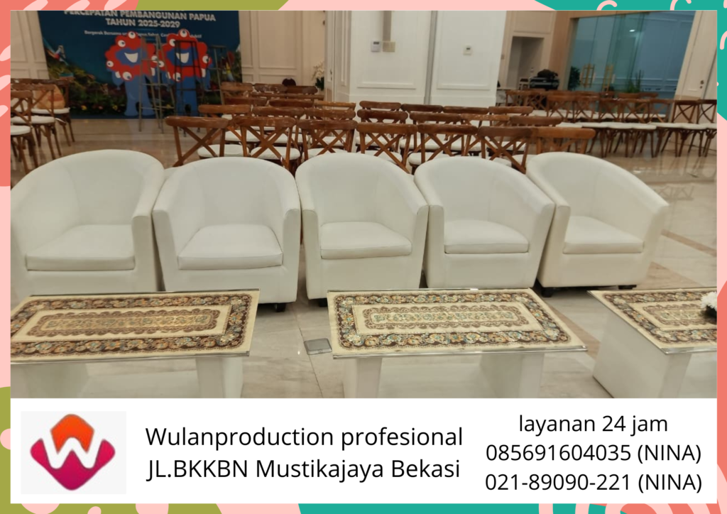 Rental Sofa Oval Putih Area Pejompongan Jakarta Pusat